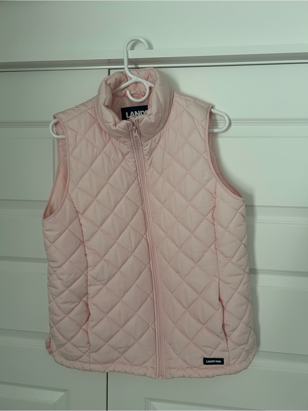 Lands' End Light Pink Quilted Women’s Vest